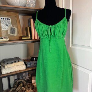 Wild Fable Green Linen Blend Mini Dress - Size M